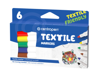 Značkovač fix na textil 6ks Centropen