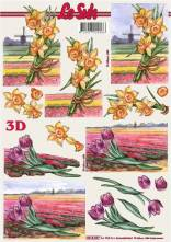 3D vystřihovánky A4 tulipán narcis
