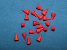 Vatové  nosy červené 7x13mm 1ks