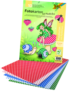 Fotokarton s puntíky 10 listů 25x35cm