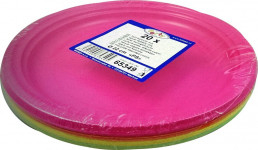 Talíř plast mix barev o22cm 20ks