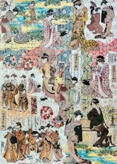 Decoupage papír 50x70cm Japan asie