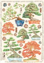 Decoupage papír 50x70cm bonsai