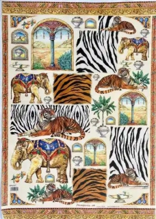Decoupage papír 50x70cm Afrika zoo 