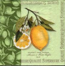 Ubrousek 33x33cm citron