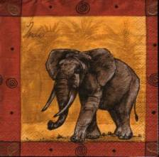Ubrousek 33x33cm slon safari