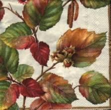 Ubrousek 33x33cm lískové ořechy listy