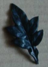 Lístek, přírodní hovězin.hlazenice 6x3cm