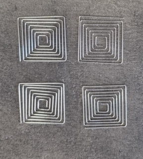 Čtverec kovový 30x30mm 10ks