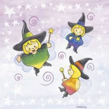 Ubrousek 33x33cm čarodějnice halloween