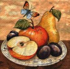 Ubrousek 33x33cm mísa ovoce