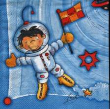 Ubrousek 33x33cm kosmonaut