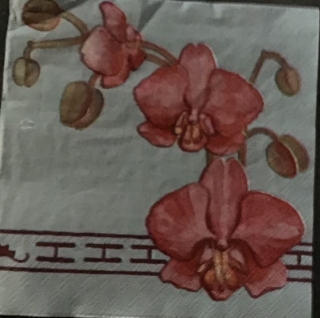 Ubrousek 33x33cm orchidej