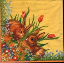 Ubrousek 33x33cm zajíc
