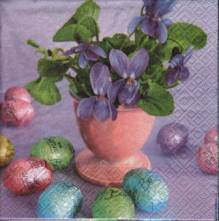 Ubrousek 33x33cm vajíčka fialka
