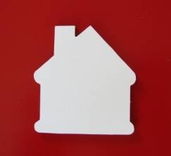 Domeček výřez sololit 6x6cm