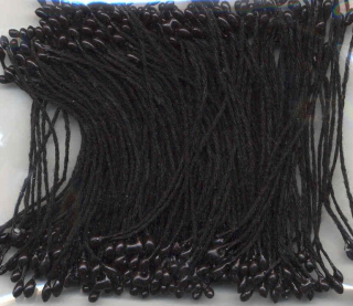 Pestíky perleť 1mm - 144ks černé