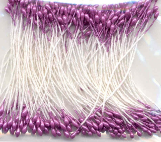 Pestíky perleť 1mm - 144ks violet